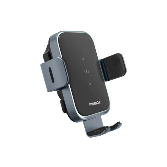 Momax Car Charger Air Vent AC Wireless Charger + Cable Charger USB C to USB C Q.Mount Smart 6 - Space Grey