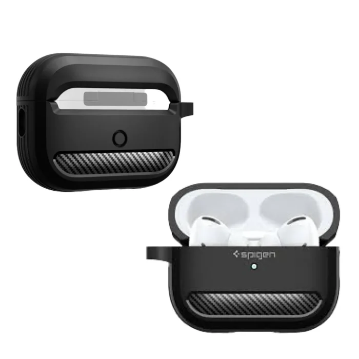 Spigen AirPods Pro 2 Case Rugged Armor - Matte Black