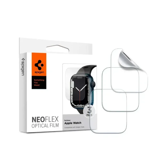 Spigen Apple Watch 45mm / 44mm (Series 9 / 8 / 7 / 6 / 5 / 4 / SE 2 / SE 1) Screen Protector 3 Pack Neo Flex