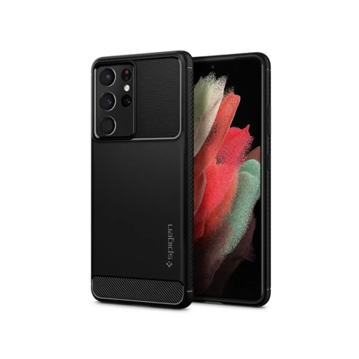 Spigen Galaxy S21 Ultra Case Rugged Armor - Matte Black