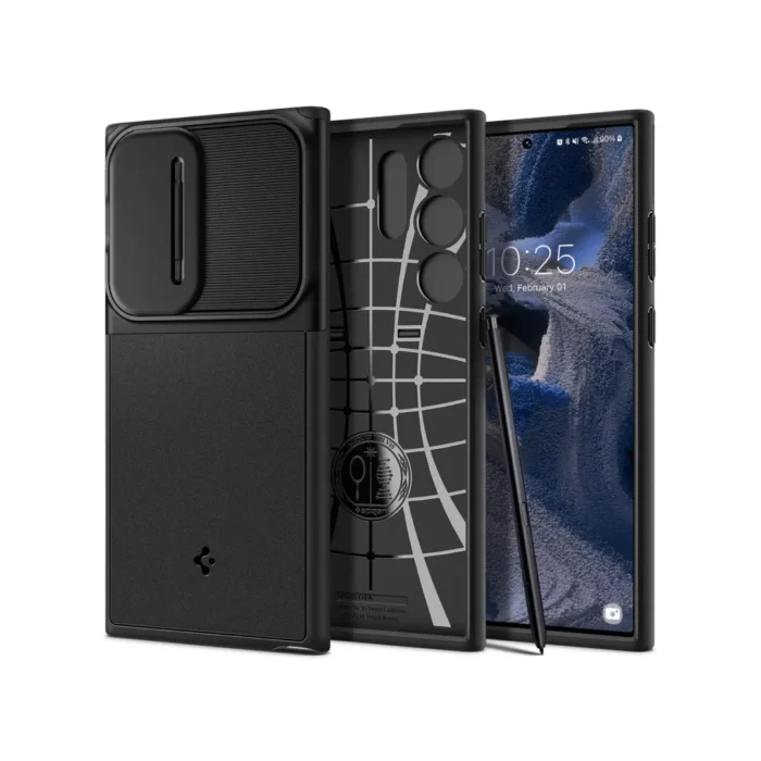 Spigen Galaxy S23 Ultra Case Camera Cover Optik Armor - Black Spigen Galaxy S23 Ultra Case Camera Cover Optik Armor - Black