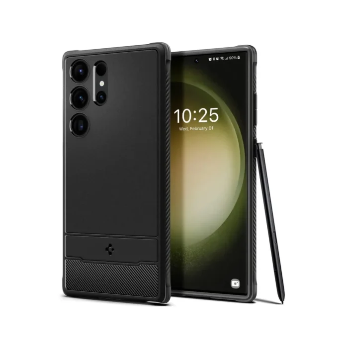 Spigen Galaxy S23 Ultra Case Rugged Armor - Matte Black