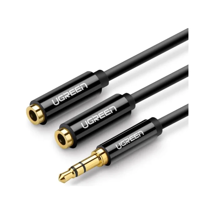 UGREEN Adapter Audio Splitter Jack 3.5mm to 2 Female Jack 3.5mm 25cm - Black UGREEN Adapter Audio Splitter Jack 3.5mm to 2 Female Jack 3.5mm 25cm - Black