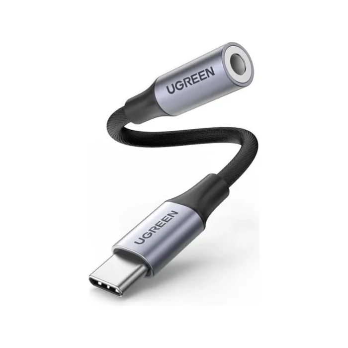 UGREEN Adapter Audio USB C to Jack 3.5mm 10cm - Space Gray