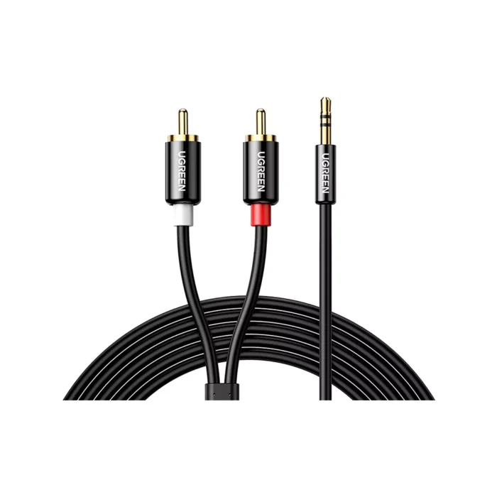 UGREEN Audio Cable Jack 3.5mm to RCA 1m - Black