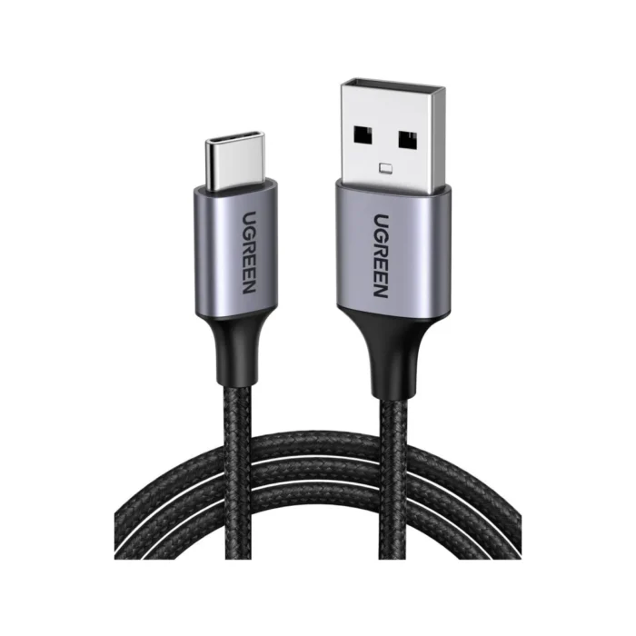 UGREEN Kabel Charger USB C - USB A 3A Braided 1m - Black