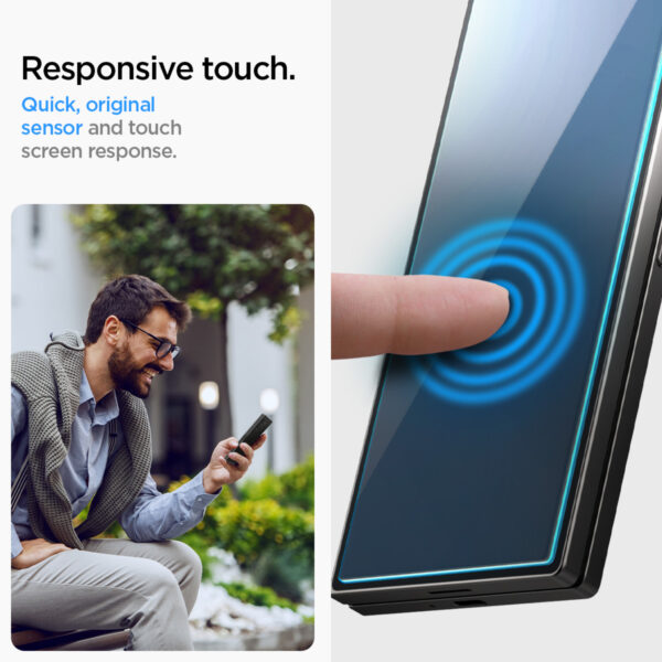 Tempered Glass Samsung Galaxy Z Fold 6 Spigen Glas tR EZ Fit 9H Clear - Gambar 5
