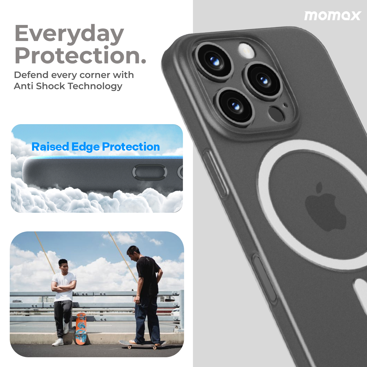 Momax Case iPhone 16 Pro Max Plus 16e CaseForm Lite Magnetic MagSafe Hybrid Slim Thin Clear Cover Casing - Gambar 11