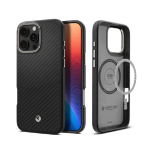 Spigen iPhone 16 Pro Max Case Carbon Enzo Aramid - Black Natural
