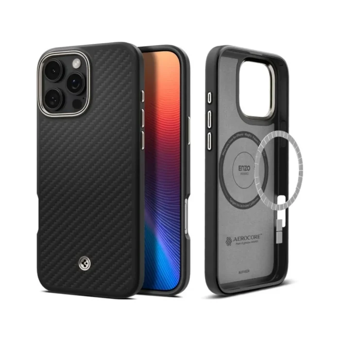 Spigen iPhone 16 Pro Max Case Carbon Enzo Aramid - Black Natural