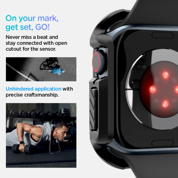 Case Apple Watch Series 10 46mm/42mm Spigen Tough Armor Anti Shock Scratch Shockproof iWatch Casing - Gambar 4