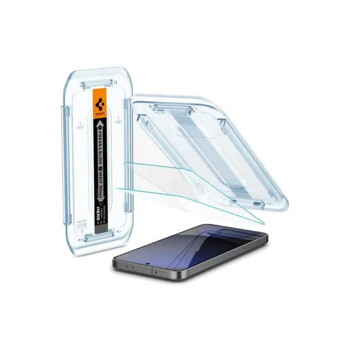 Spigen Galaxy A56 5G : S24 FE Tempered Glass with Tray 2 Pack GlastR EZ Fit - Transparency Spigen Galaxy A56 5G / S24 FE Tempered Glass with Tray 2 Pack GlastR EZ Fit - Transparency