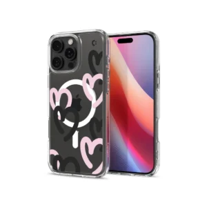 Spigen iPhone 16 Pro Max Case Magsafe Ultra Hybrid Hearts MagFit - Black Pink