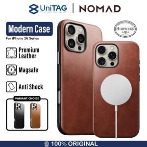 Case iPhone 16 Pro Max Plus Nomad Modern Leather MagSafe Cover Casing
