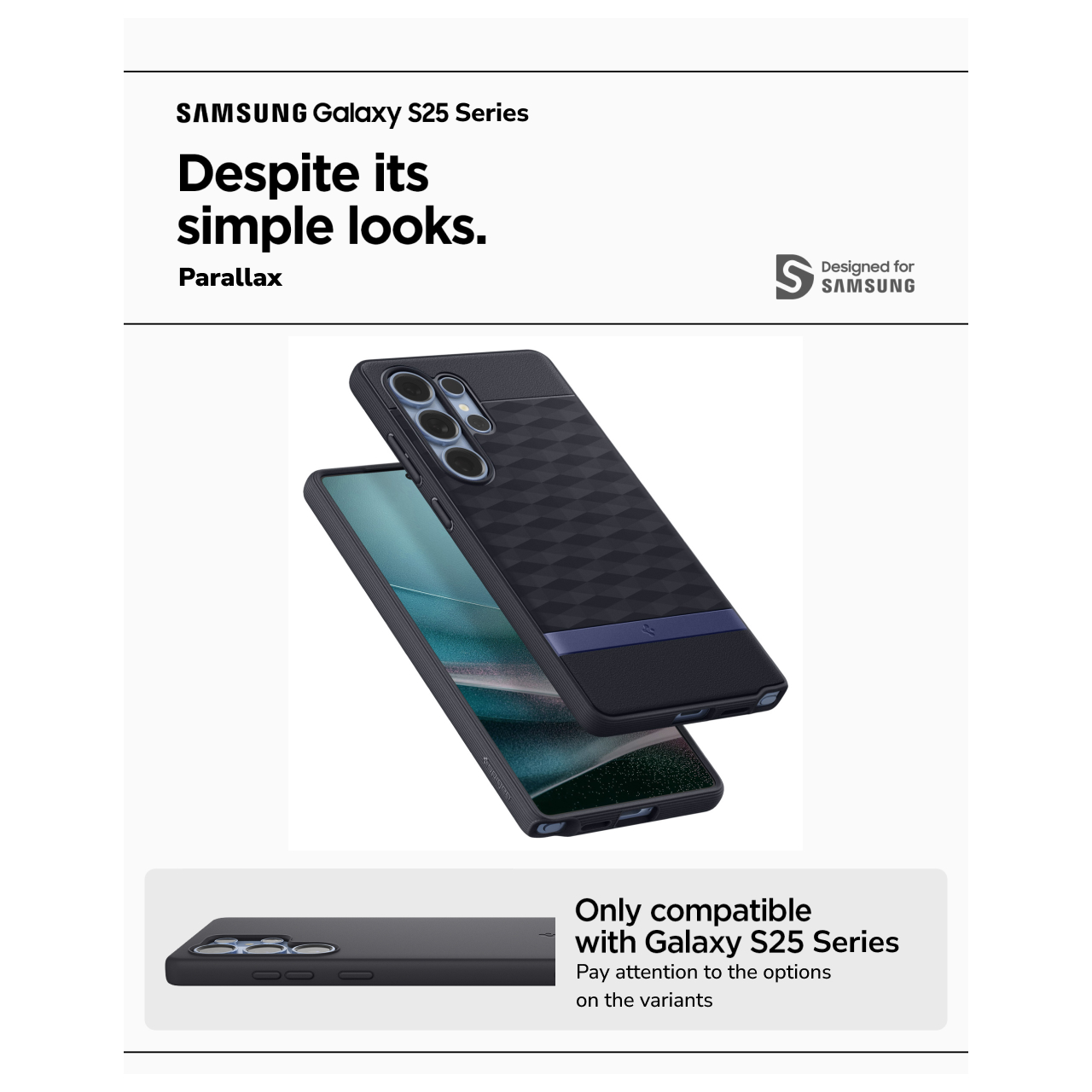 Case Samsung Galaxy S25 Ultra Plus Spigen Parallax 3D Magnetic MagFit Anti Crack Shock Hybrid Casing - Gambar 2