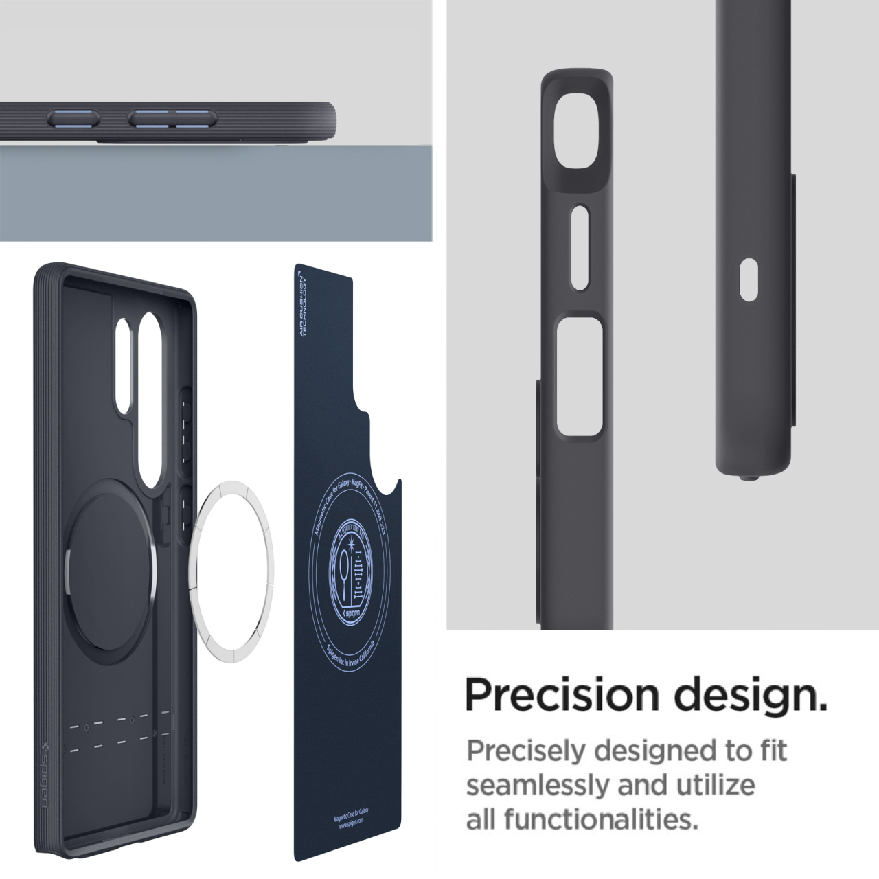 Case Samsung Galaxy S25 Ultra Plus Spigen Parallax 3D Magnetic MagFit Anti Crack Shock Hybrid Casing - Gambar 5