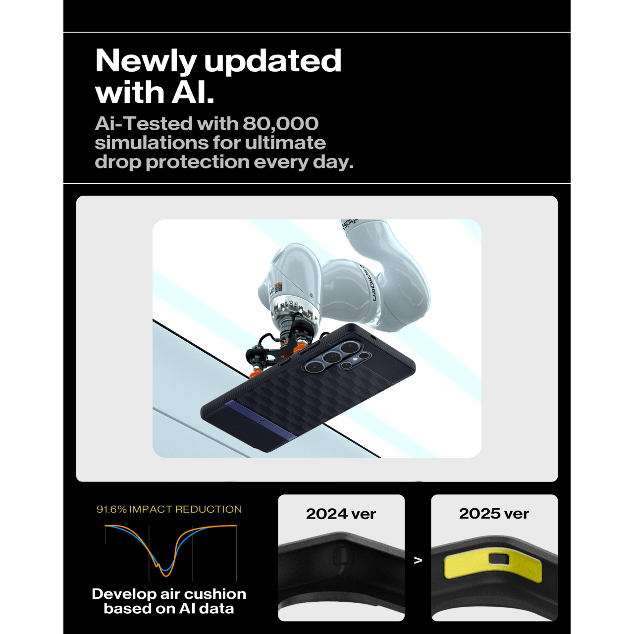 Case Samsung Galaxy S25 Ultra Plus Spigen Parallax 3D Magnetic MagFit Anti Crack Shock Hybrid Casing - Gambar 6