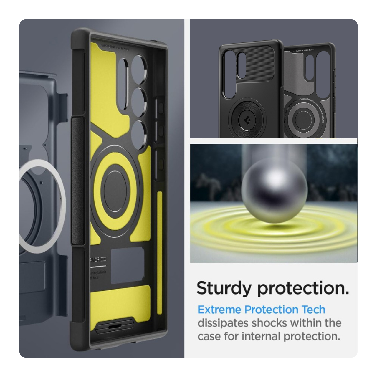 Case Samsung Galaxy S25 Ultra Plus Spigen Slim Armor MagFit Magnetic Stand Anti Crack Shock Casing - Gambar 2