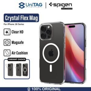 Case iPhone 16 Series Pro Max Plus Spigen Crystal Flex Clear Slim Anti Crack Softcase Soft Casing