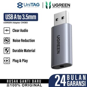 Adapter USB to Audio 3.5mm TRRS UGREEN External Stereo Sound Card Mic