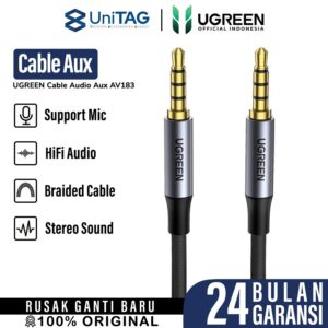 Cable Aux Audio 3.5mm Male to Male UGREEN HiFi Sound Microphone Kabel