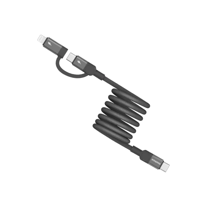 Kabel Data Fast Charging iPhone 16 15 14 Pro Samsung MOMAX Mag.link 2in1 Lightning USB Type C MFI