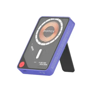 Momax Powerbank Magsafe Stand Built in Kabel Charger USB C 10000mAh 1-Power X Pro+ - Purple