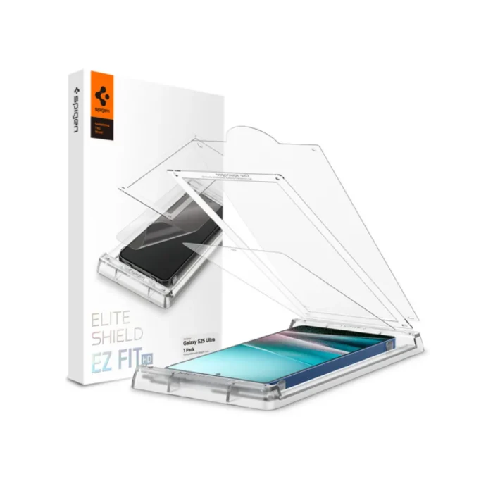 Spigen Galaxy S25 Ultra Screen Protector with Tray 1 Pack EliteShield EZ Fit - Transparency