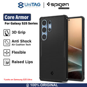 Case Samsung Galaxy S25 Ultra Plus Spigen Core Armor Magnetic MagFit Anti Crack Shock 3D Soft Casing