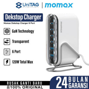 Desktop Charger Adaptor Momax 120W PD GaN USB A Type C Fast Charging