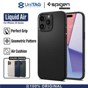 Case iPhone 15 Pro Max Plus Spigen Liquid Air Matte Soft Cover Casing