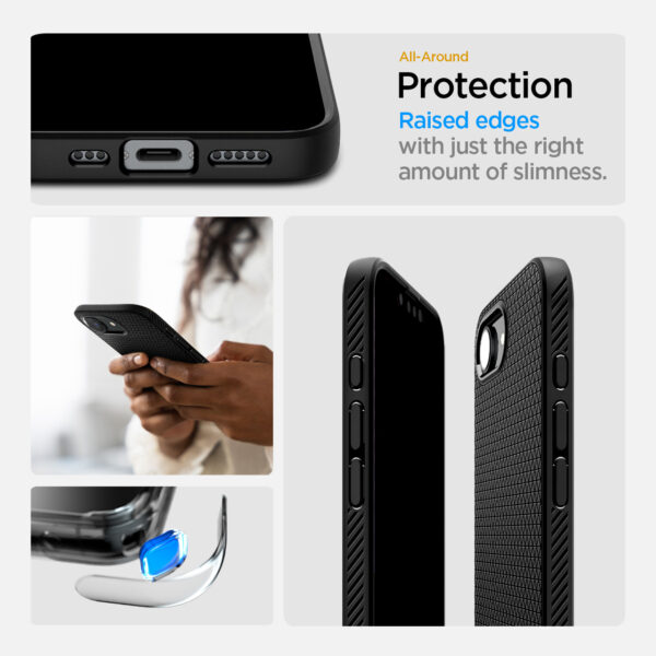 Case iPhone 16e 2025 Series Spigen Liquid Air Matte Softcase Anti Slip Shock Crack Cover Casing - Gambar 4