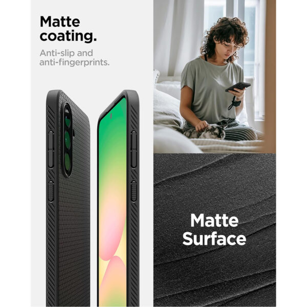 Case Samsung Galaxy A56 Spigen Liquid Air Softcase Hitam TPU Matte Black Casing - Gambar 4