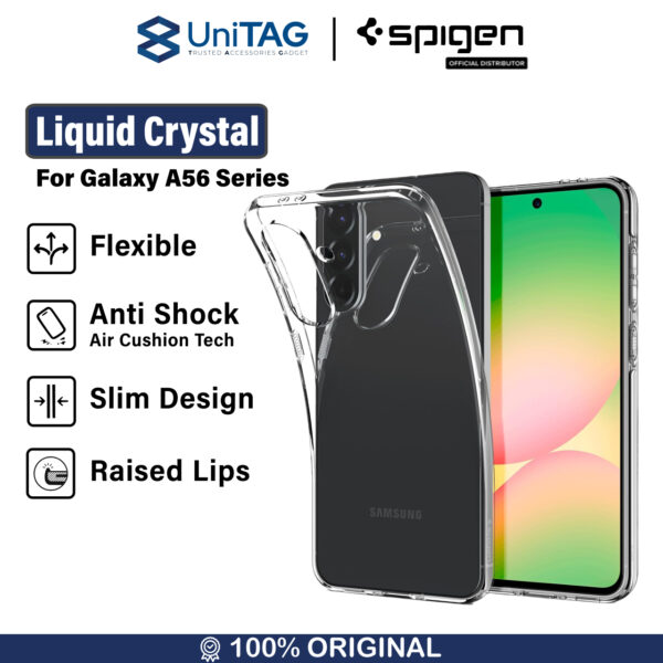 Case Samsung Galaxy A56 Spigen Liquid Crystal Softcase Clear TPU Transparan Casing
