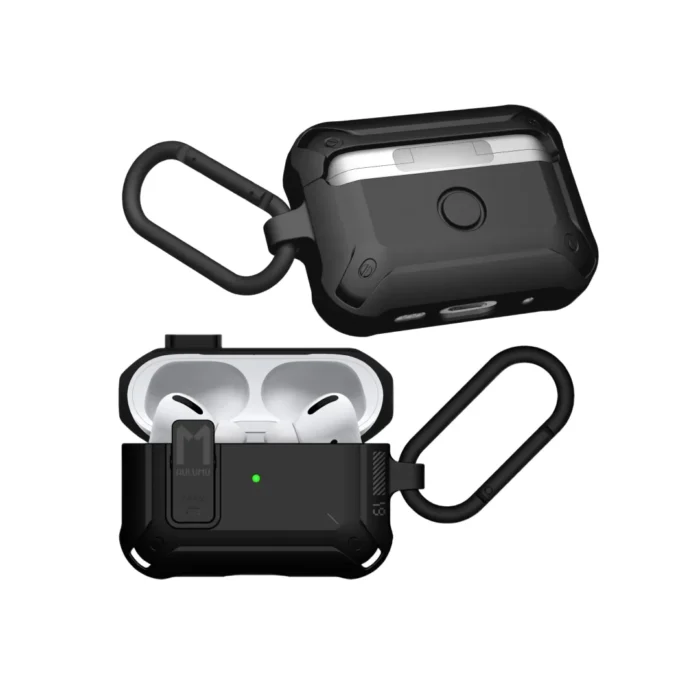 Aulumu Airpods Pro 2 1 Case A19 Lock & Keychain - Black