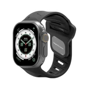 Aulumu Apple Watch 49mm / 46mm / 45mm / 44mm / 42mm (Series 3 / 2 / 1) Strap A02 Offbeat Sport Band - Black