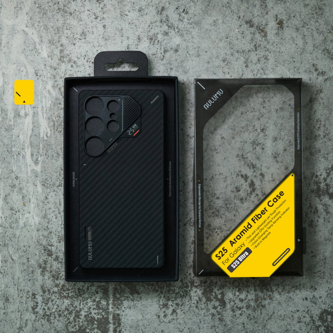 Case Samsung Galaxy S25 Ultra Aulumu Aramid Fiber Carbon Slim Anti Shock Crack Casing - Gambar 5