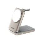 Momax Magsafe Wireless Charger Stand 3 in 1 Q.Port Qi2 1-Charge - Titanium