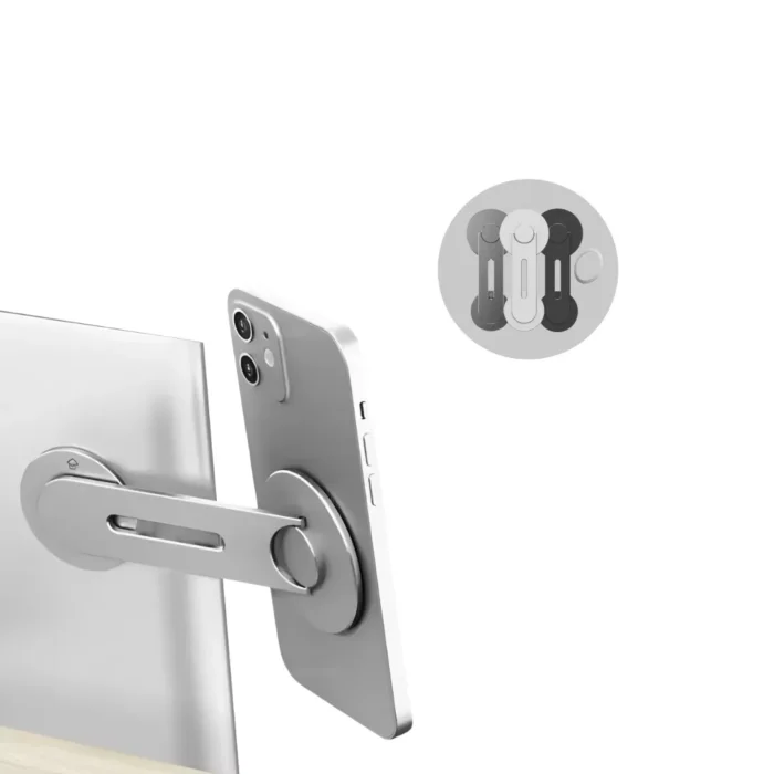 Octagoods Phone Holder Magnetic for Laptop Rotatable Flip X02 - Silver X02