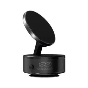 Octagoods Universal Phone Holder with Wireless Charger Vacuum Suction D21Q - Black