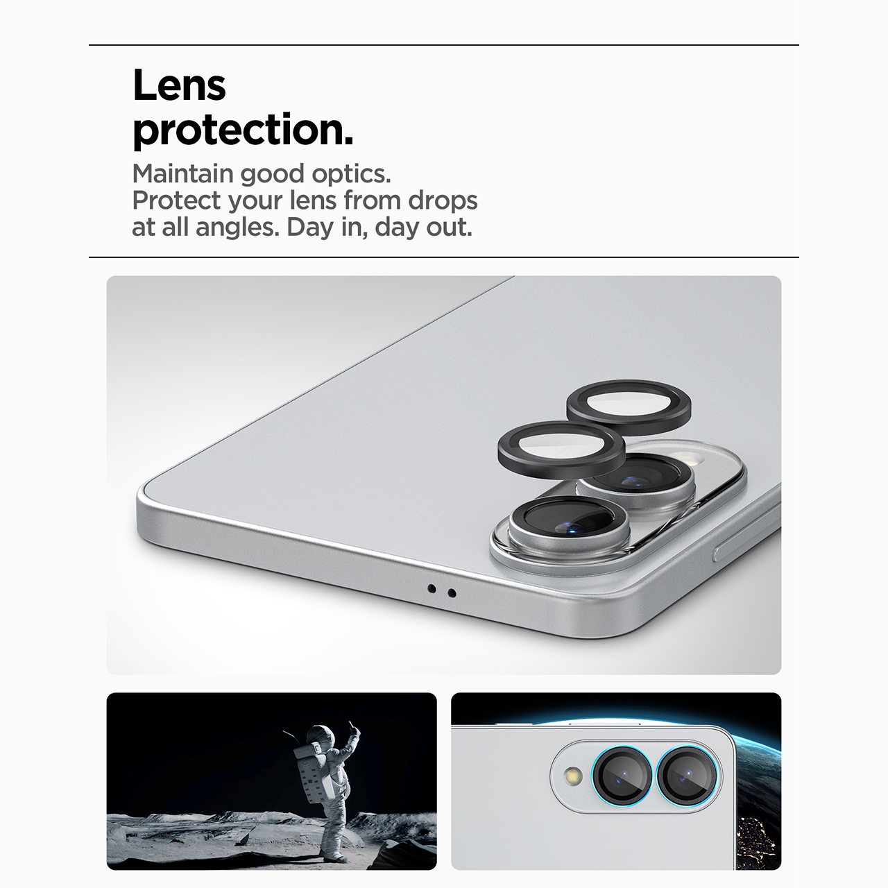 Camera Lens Protector Samsung Galaxy S25 Edge Spigen GlastR EZ Fit Optik Pro Tempered Glass - Gambar 2