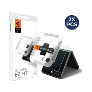 Spigen Galaxy Z Flip 7 Tempered Glass with Tray 2 Pack Glas.tR EZ Fit Pro HD - Transparency