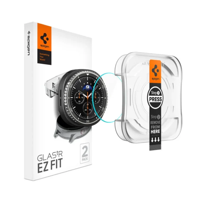Spigen Galaxy Watch 8 (46mm) Tempered Glass with Tray 2 Pack GlastR EZ Fit - Transparency
