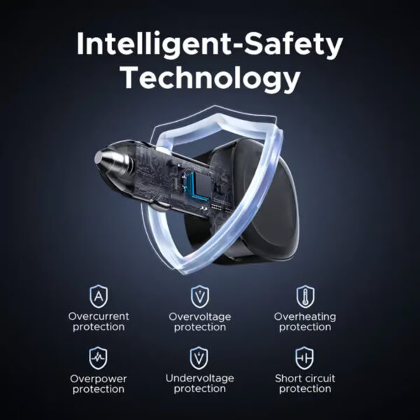 UGREEN Car Charger Mobil Fast Charging Type C 75W USB A Multiport Built in Retractable Cable for iPhone Samsung Laptop Macbook Pro Air - Gambar 8