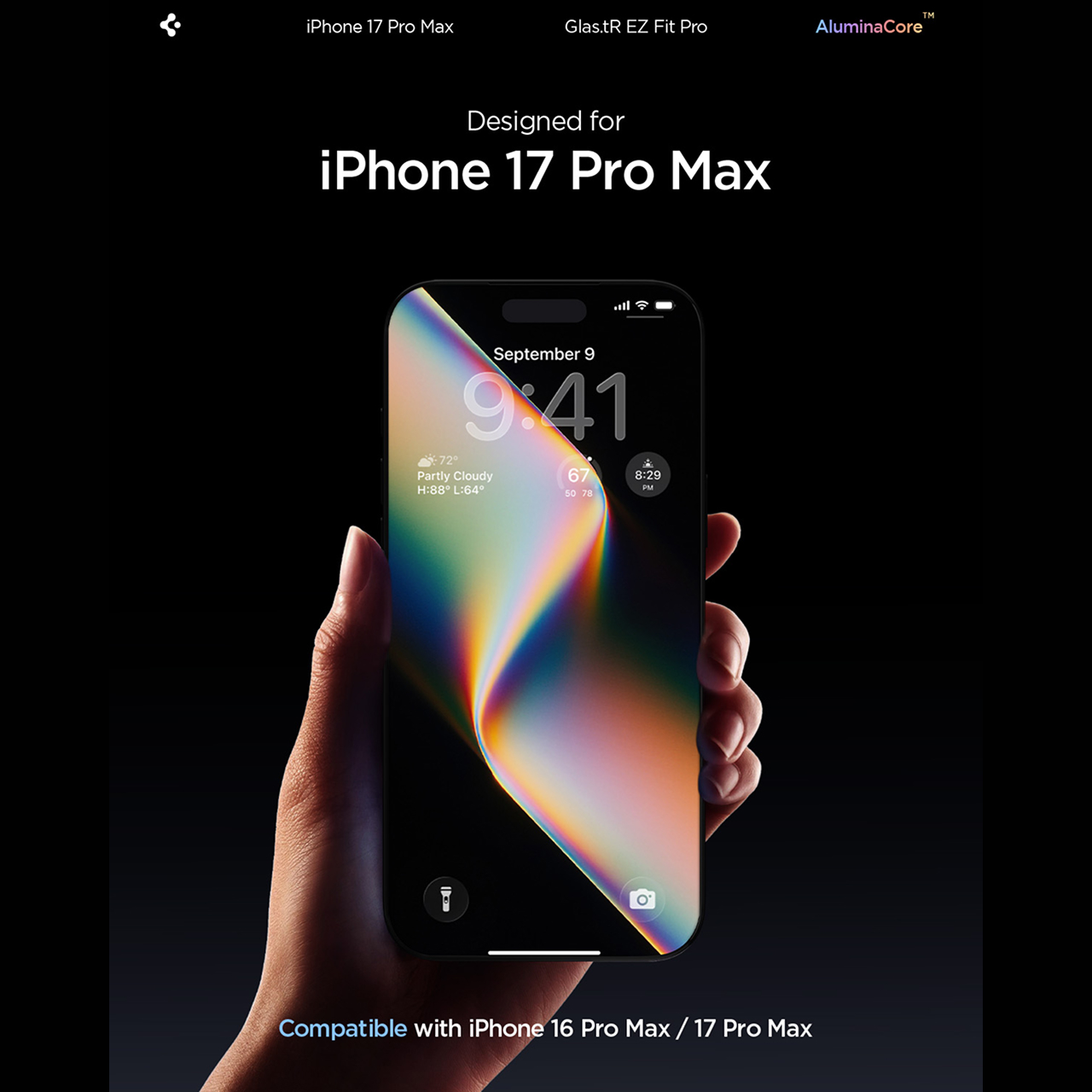 Tempered Glass for iPhone 17 Air Pro Max Spigen GlastR EZ Fit Pro HD with Tray Clear Privacy - Gambar 2