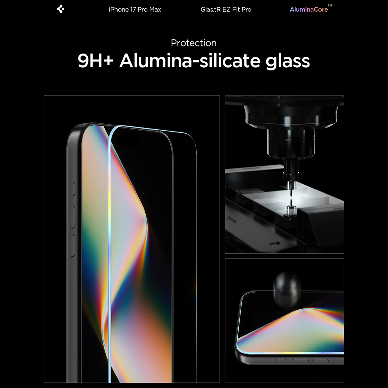 Tempered Glass for iPhone 17 Air Pro Max Spigen GlastR EZ Fit Pro HD with Tray Clear Privacy - Gambar 3