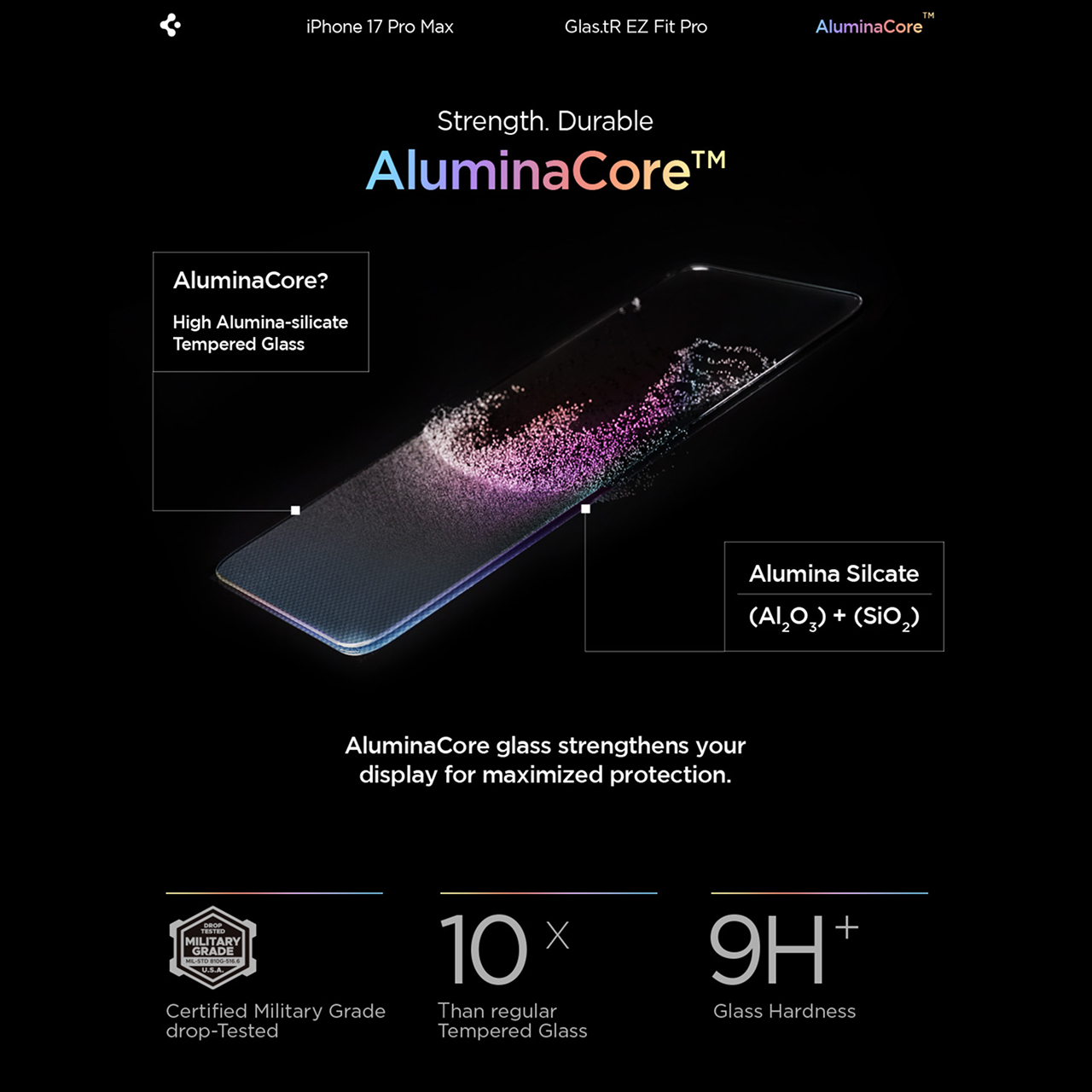 Tempered Glass for iPhone 17 Air Pro Max Spigen GlastR EZ Fit Pro HD with Tray Clear Privacy - Gambar 4