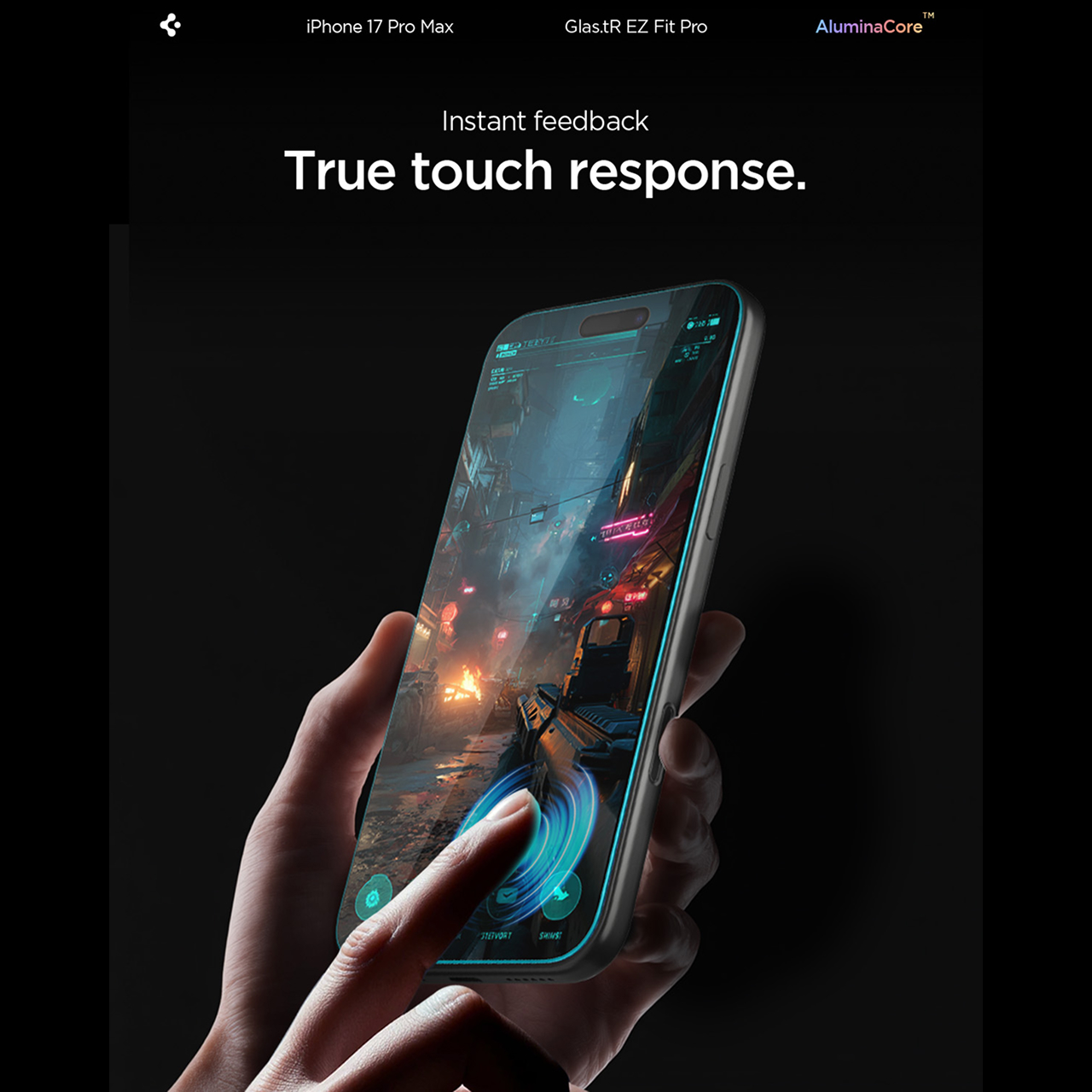 Tempered Glass for iPhone 17 Air Pro Max Spigen GlastR EZ Fit Pro HD with Tray Clear Privacy - Gambar 6