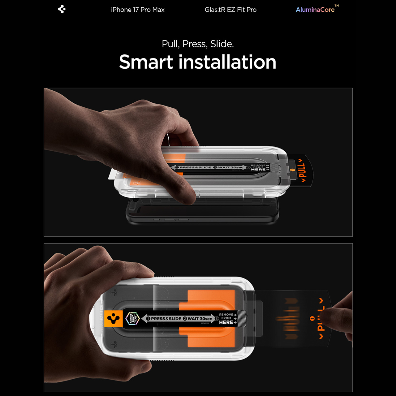 Tempered Glass for iPhone 17 Air Pro Max Spigen GlastR EZ Fit Pro HD with Tray Clear Privacy - Gambar 7