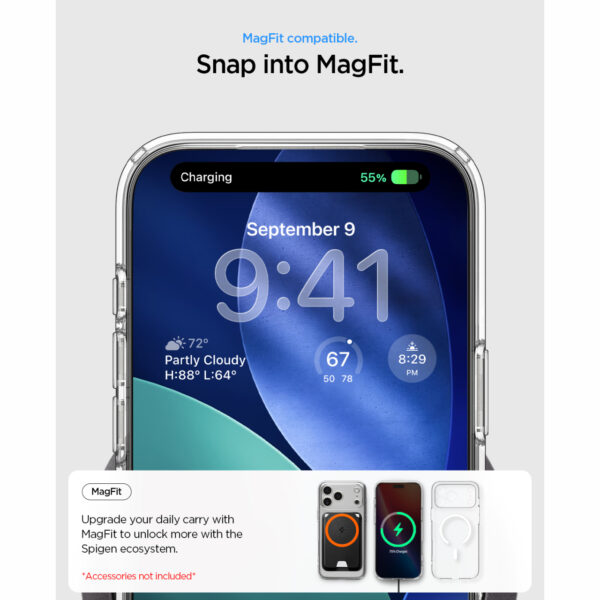 Case for iPhone 17 Series Air Pro Max Spigen Ultra Hybrid MagFit Magsafe Clear Matte Slim Anti Crack Shock Casing - Gambar 3